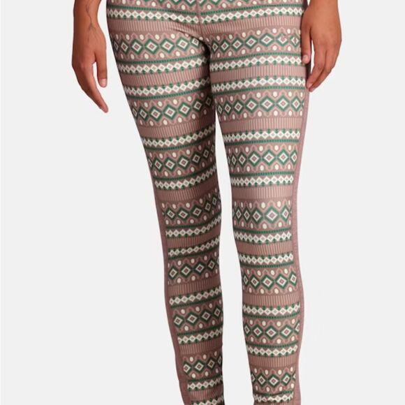 Kari Traa Base Layer Pant LUNE Women's Size Large Faire Isle Fleece Lined Large - Picture 2 of 6